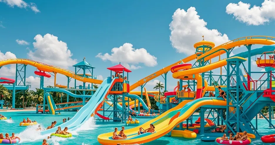 Американские горки в аквапарке