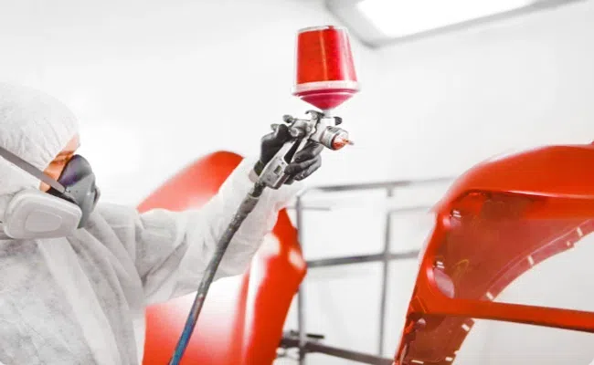 Процесс окраски распылением