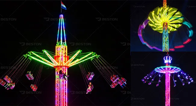 Настраиваемые световые эффекты аттракциона Седьмое небо