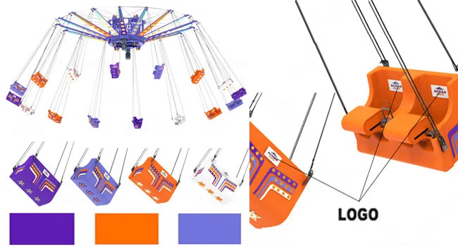 Тематические цвета аттракциона Седьмое небо