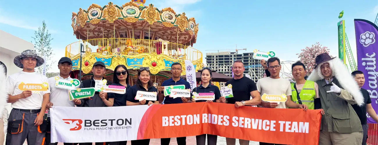 Команда Beston Rides сопровождала открытие, обучая персонал на месте