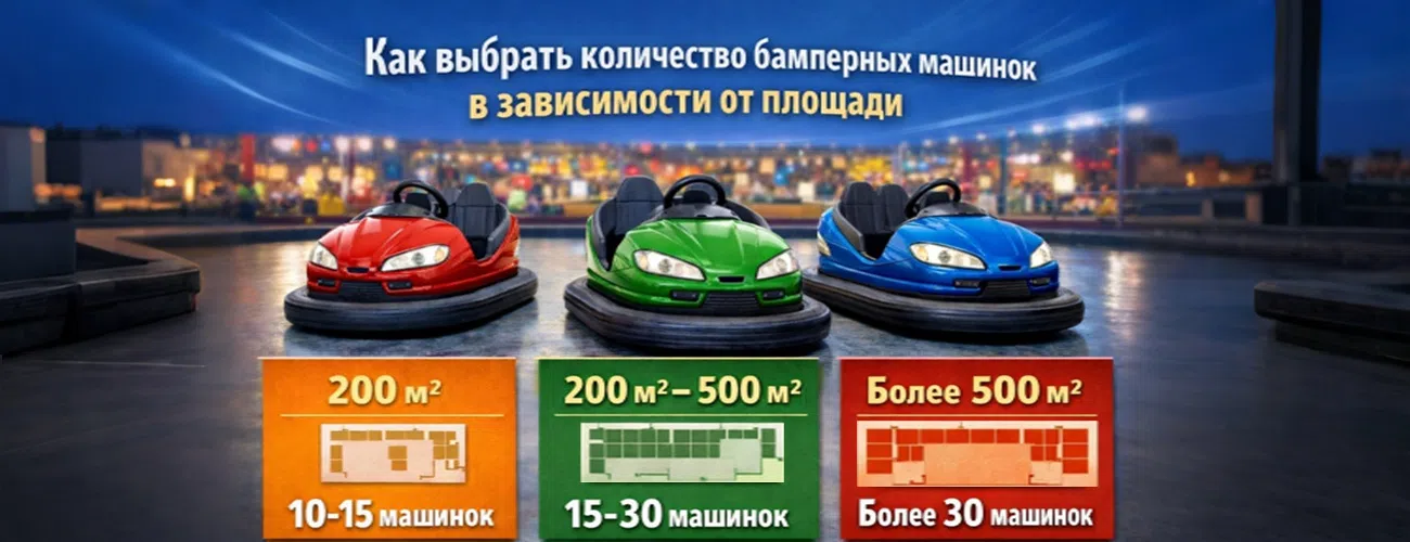 Нормативы расстановки машин для автодрома: больше — не значит лучше. Ключевая логика — «золотая зона» в 15–20 м² на одну машину. Например, для площадки 200 м² оптимально 10–15 единиц, а при площади более 500 м² рекомендуем ставить 30+ машин для достижения максимального драйва и стабильной динамики.